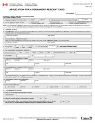 imm 5445 permanent resident card.